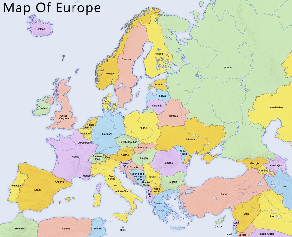 מפה של קפריסין ומדינות