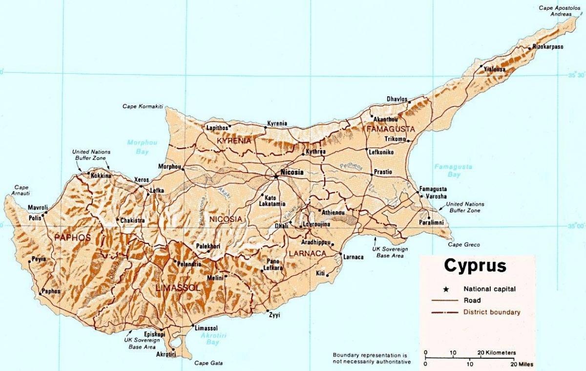 קפריסין מפת הדרכים באינטרנט